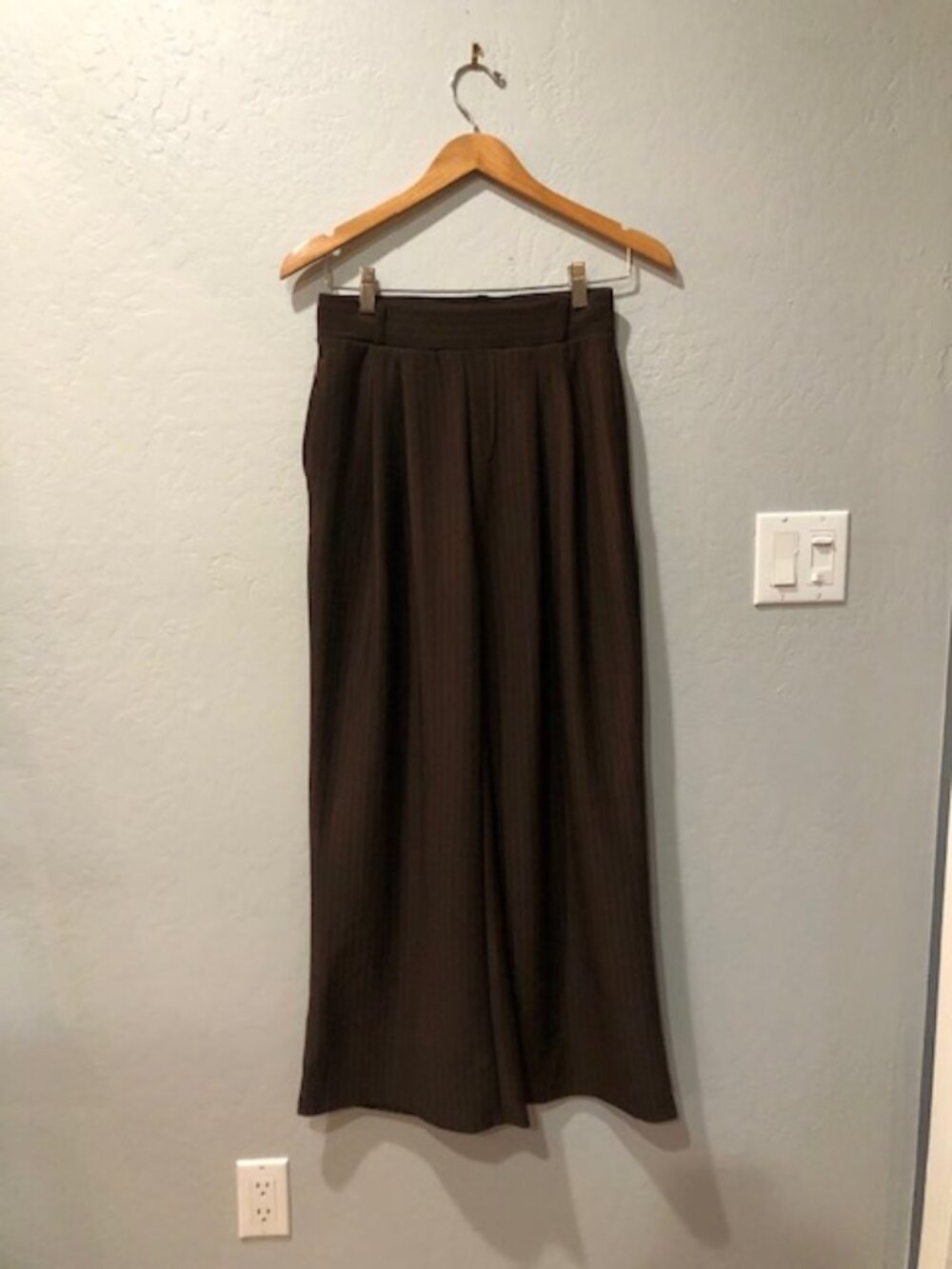 brown stripe dress trousers